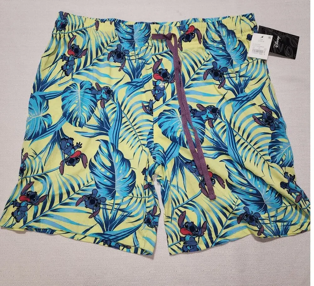 Stitch tropical pajama shorts size Large men's